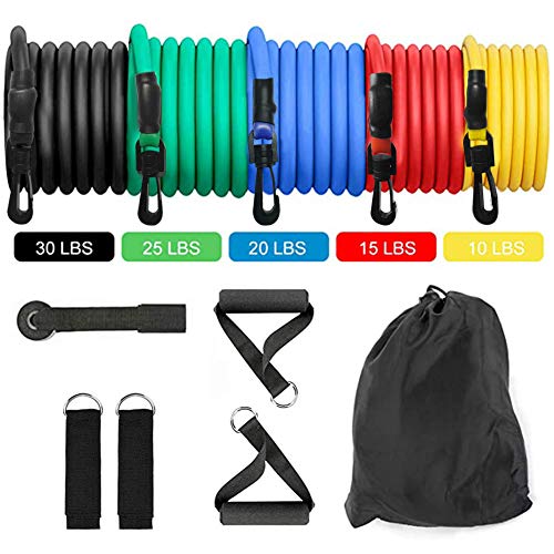 Sekluxy 11 Pack Resistance Bands Set - Workout Exercise Bands – Home Gym Accessories Elastic Rope Sekluxy 11 Pack Resistance Bands Set - Workout Exercise Bands – Home Gym Accessories Elastic Rope