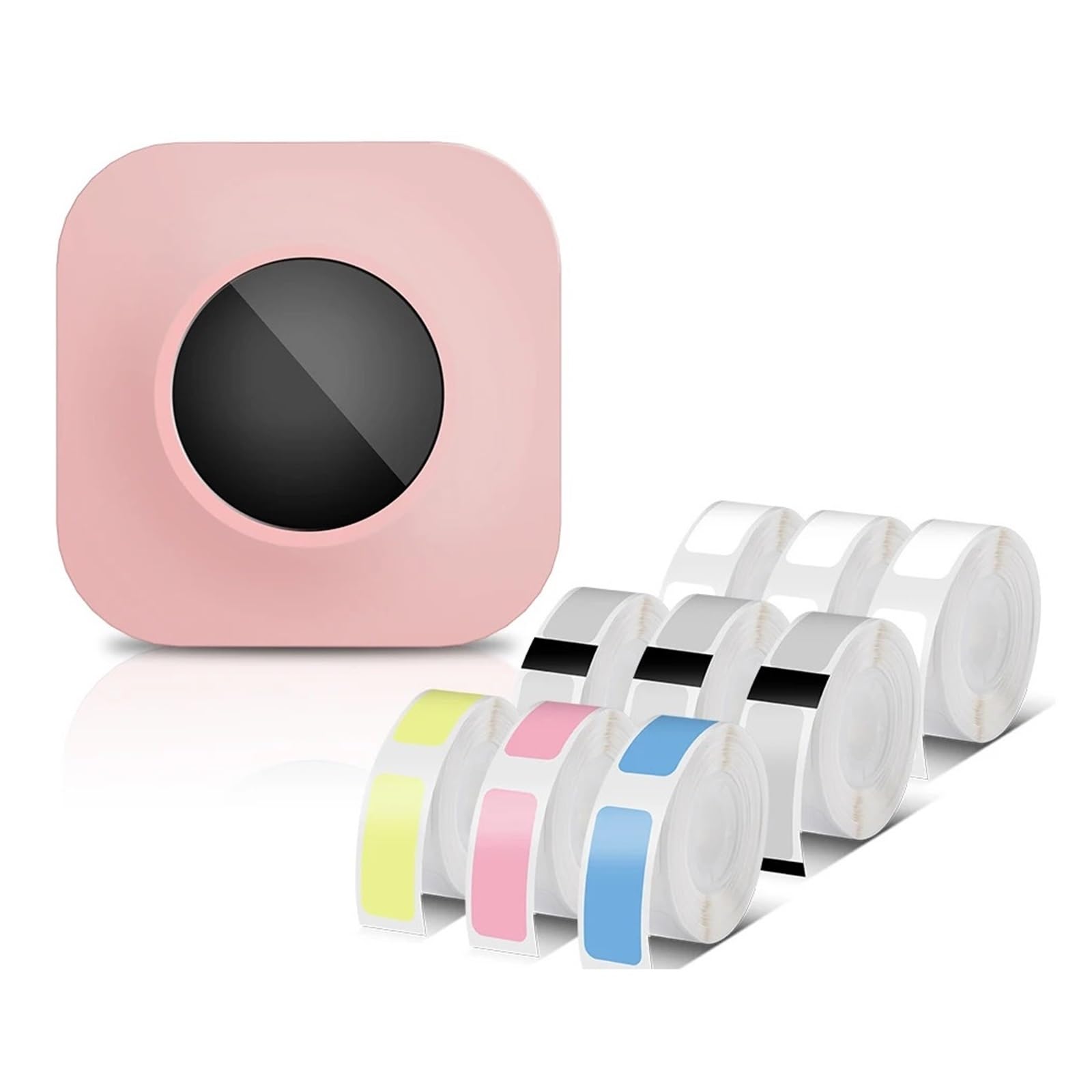 Stampante Termica per Etichette Stampante for Etichette Portatile Q30S Mini Stampante Termica Etichetta Adesiva Autoadesiva Connessione Wireless Mini Portatil(Pink Set)