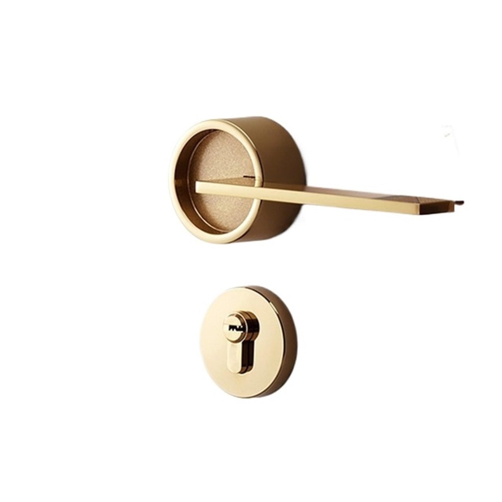 Serrure de porte intérieure silencieuse en alliage de zinc, serrure fendue, serrure mécanique for meubles de salle de bain, 1 pièce