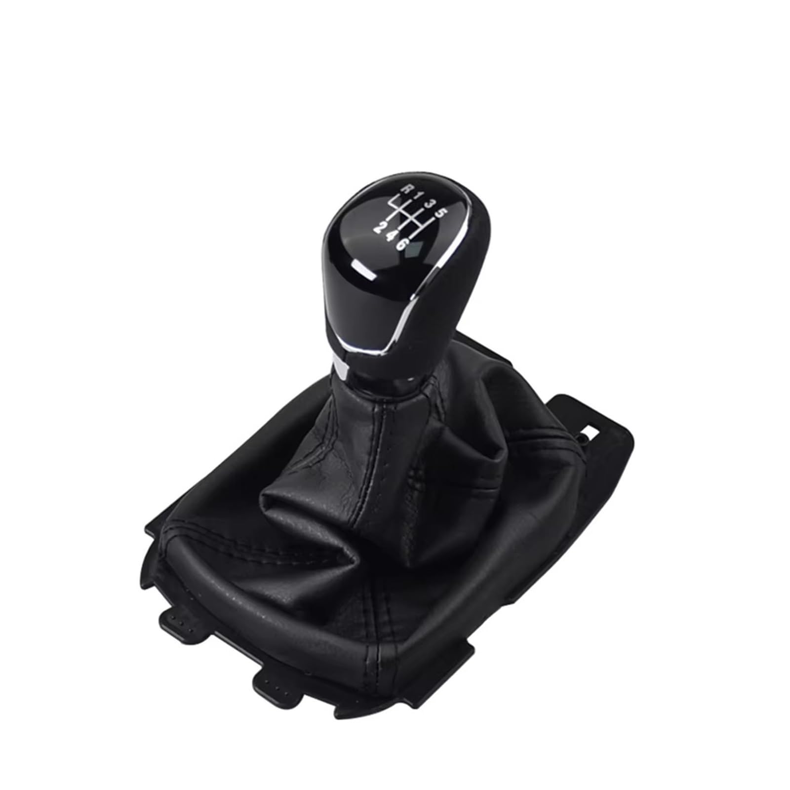Srvsqtptvk 6 Speed Car Shift Knob For Ecosport 2013-2018 5/ Black Shifter Lever Stick Manual Gear Shift Knob Pu Gaiter Boot(6 Speed)