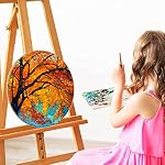 6Pcs Toile en bois, Panneaux ronds en bois pour la peinture, Artiste non fini Épaisseur cercle de bois Toile fournitures d'art pour artisanat bois encaustique Burning(8",10",12")