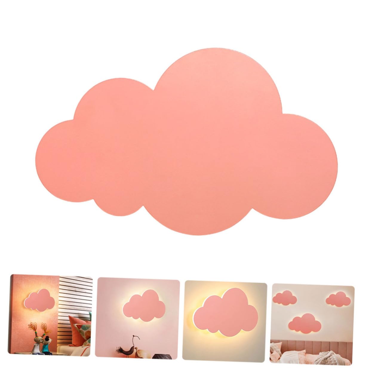 Applique Murale Nuage Rose pour Chambre et Chevet PVC