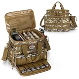 DSLEAF Waffentasche mit 3 Pistolentaschen, Waffentasche mit 12 Magazinfächern und zusätzlichen Taschen für Schießen und Jagen