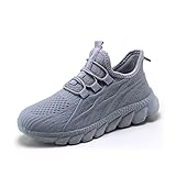 DLWKIPV Boys Girls Walking Shoes Kids Slip On Running Tennis Sneakers Athletic Sports Non Slip Lightweight Breathable Comfortable Casual Fashion Light Gray Blue Size 3