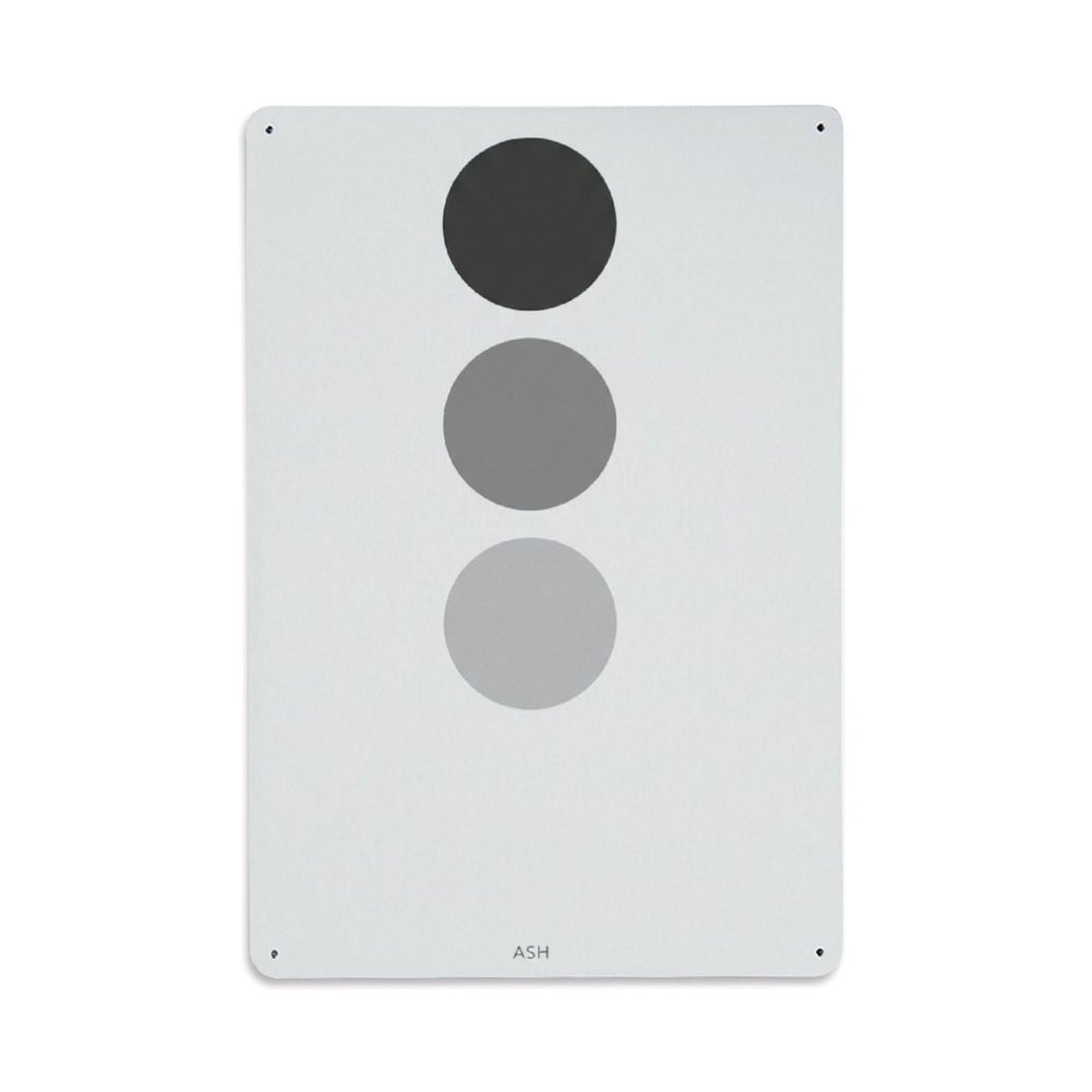Ash Circles Quiet Balance Meditation Minimalist Zen Aesthetic Metal Tin Sign Plaque Wall Decor for Cafe, Man Cave, Club Bar, Office, Home Garden Round Metal Poster 8x12Inch
