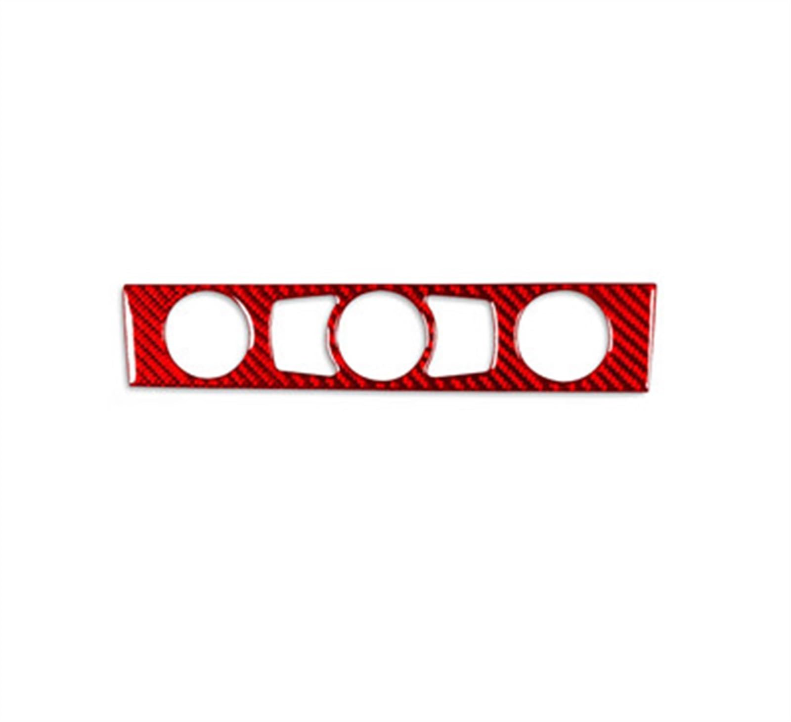 Piwine 12 Red Carbon Fiber Car Cd Air Conditioning Control Panel Trim Sticker For 5 Series E60 2004 2005 2006 2007 2008 2009 2010