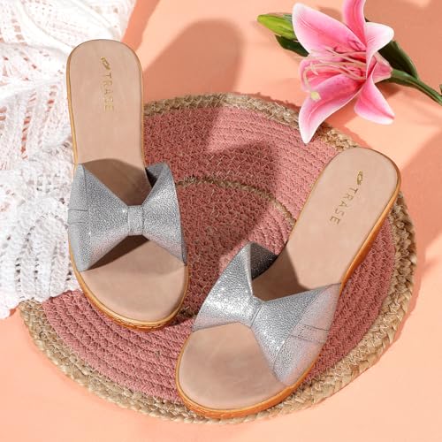 Image of TRASE Women's Fashion Sandals | Comfortable And Stylish Wedges For Women | Trendy And Stylish Sandals For Woman And Girls, Lightweight Wedges Heels