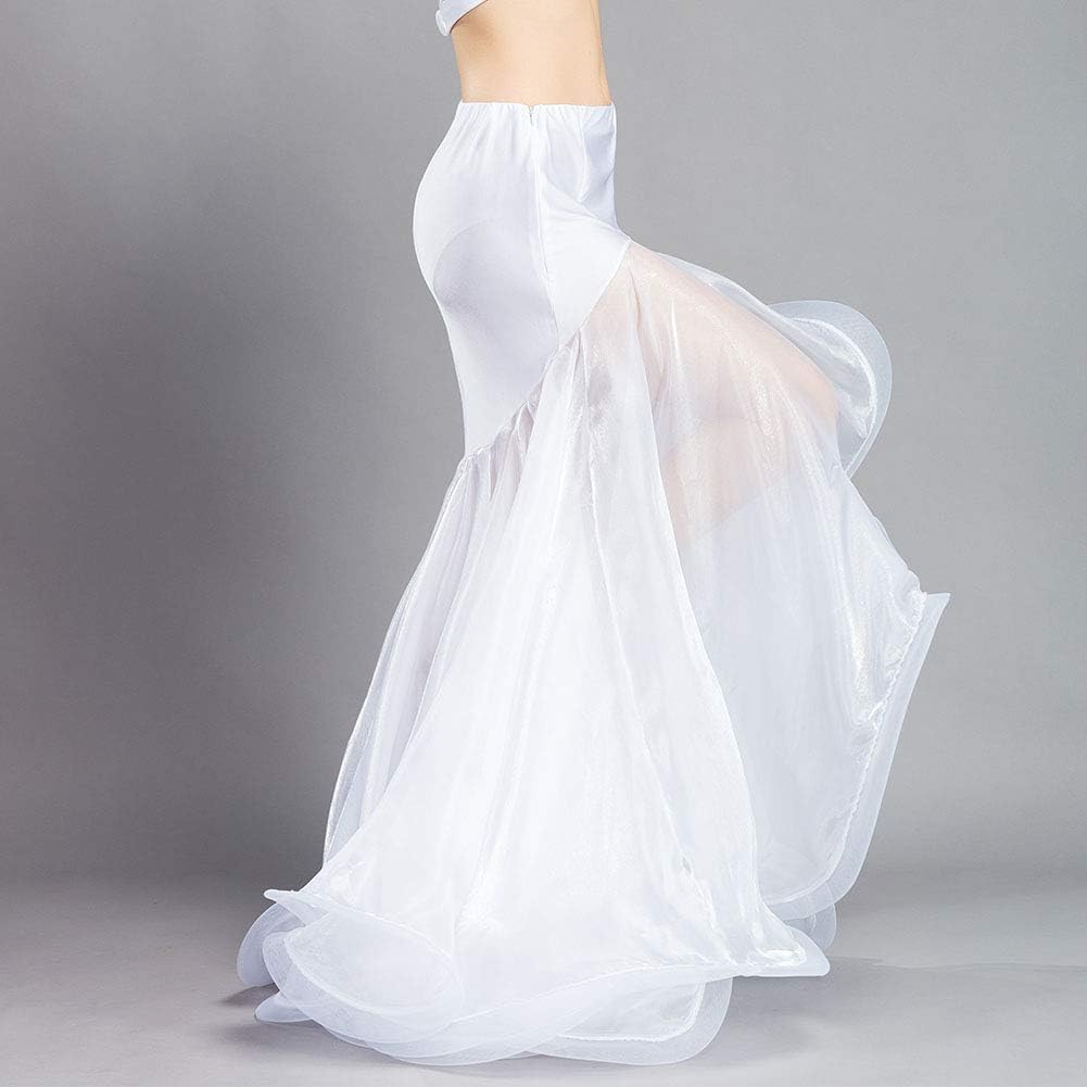 ROYAL SMEELA Belly Dance Skirt Belly Dancer Costumes for Women Maxi Fishtail Skirt Ruffle Mermaid Skirts Carnival Outfits - Image 3