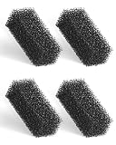 Pawfly 4 Pcs Replacement Filter Pads for 3-10 Gallon Internal Aquarium Filter, Fish Tank Filter Media Sponge, Black Bio Foam for Water Filtration