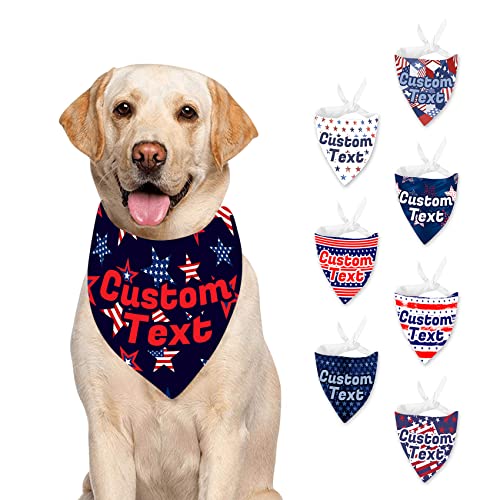 Tyymndwp 4Th Of July Dog Bandanas, Independence Day American Flag Pet Scarf For Boy And Girl, Premium Durable Fabric, Patriotic Bandana For Medium And Large Dogs (Large) #TOP11