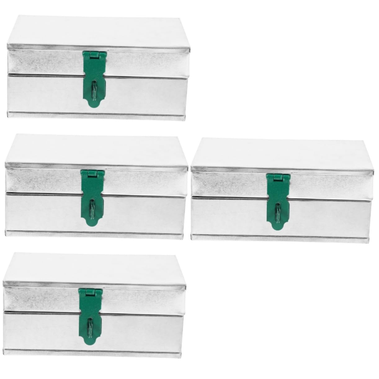 NUOBESTY 4 Pezzi Scatola Stoccaggio con Chiusura Organizer per Utensili da Giardino e Documenti Design Elegante e Pratico Spazio Conservazione Robusta e Facile da Trasportare