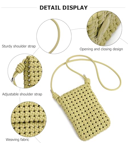 Image of myfriday Mini Quilted Crossbody Purse, Chain Strap Summer Shoulder Bag | Metal ball chain adjuster, snap closure and lightweight phone pouch add cute summer carry for holidays and shopping