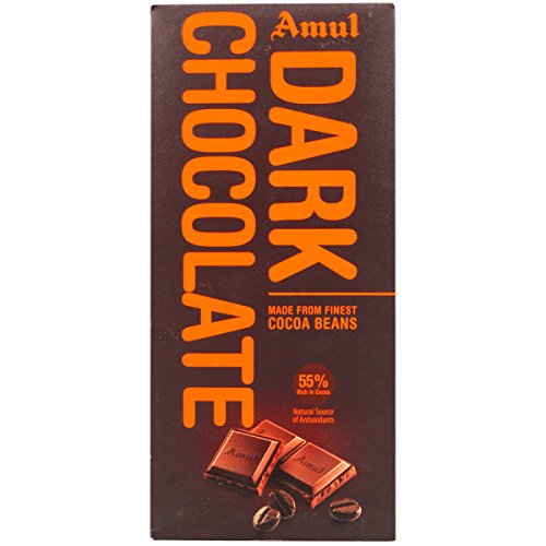 Amul 55% Cocoa Dark Chocolate Bar, 150g - Pack of 4 amazinggiftidea-com