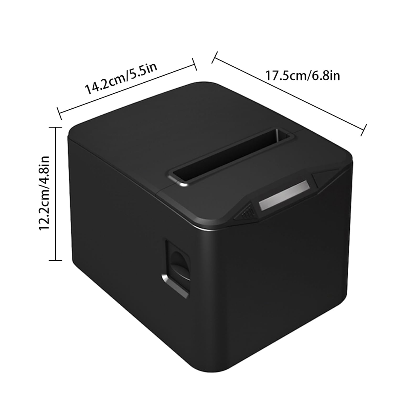 VINGVO Stampante termica per ricevute da 80 mm, USB + LAN ad alta velocità, con taglierina automatica, grande scomparto carta, compatibile ESC/POS, per ristorazione, vendita al dettaglio, supermercato