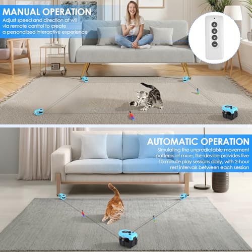 Jouet interactif électrique pour chats intérieur et autonome - 3