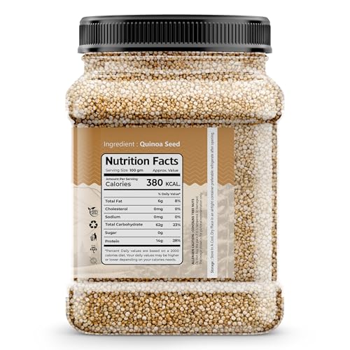 Image of Earthy Eats Quinoa Seeds 1000 G| Whole Grain Kitchen Ingredient | Ideal for Salads, Soups and Everyday Cooking | Versatile Pantry Staple for a Variety of Dishes