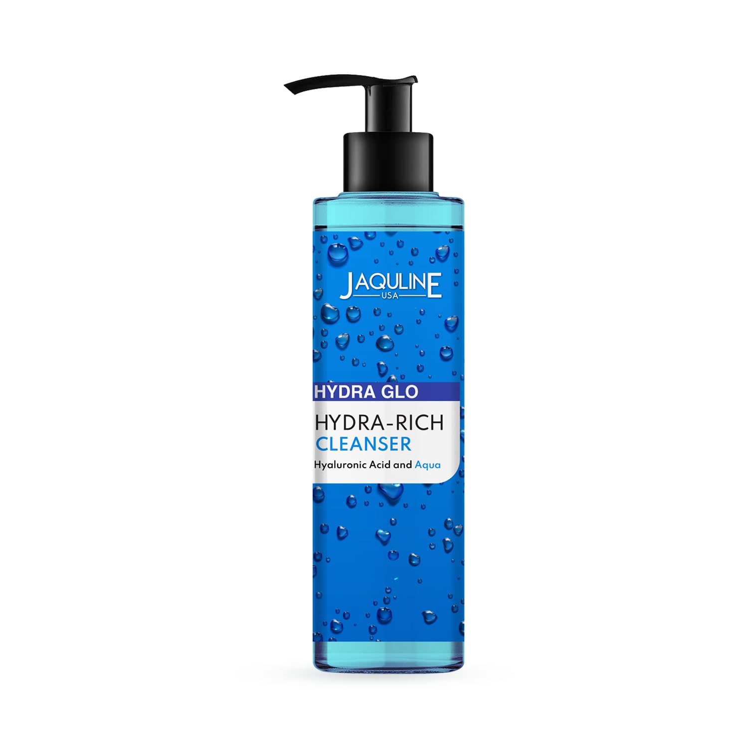 JAQULINE USA Hydra Glo Hydrating Face Wash | Face Cleanser with Hyaluronic Acid | Pore Cleansing | Dirt Control | Makeup Remover | Suitable for All Skin Types - 200ml