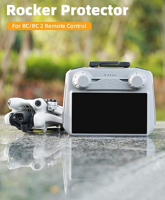 BTG DJI RC/RC 2 Joysticks Protector Fixator Control Sticks Holder Cover for DJI Air 3/Mavic 3 Classic/Mini 4 3 Pro Remote Controller Accessories Rocker Protector, Grey