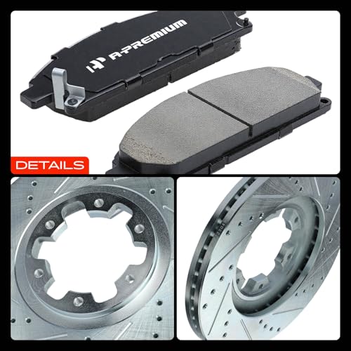 A-Premium 11.81 inch (300mm) Front Brake Rotors & Ceramic Pads Kit, 6-Pack by A-Premium - Used condition - Image 9