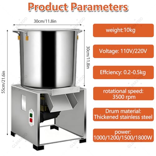 Trituradora comercial de vegetales 1800W acero inoxidable miniatura 2