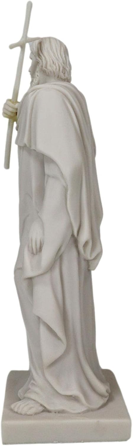 Ebros Bertel Thorvaldsen Copenhagen Museum Reproduction Apostle Philip Holding The Cross Figurine 8" Tall Inspirational Christian Catholic Jesus Disciple