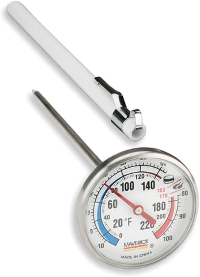 Maverick Housewares IRT-02 Redi-Chek Large Dial Professional Instant Read Thermometer, Silver