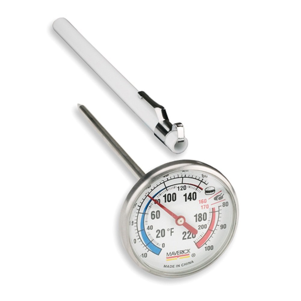 Maverick Housewares IRT-02 Redi-Chek Large Dial Professional Instant Read Thermometer, Silver