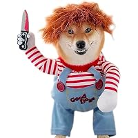 RRUIQI Ropa de muñeca mortal para perro, disfraz de Halloween
