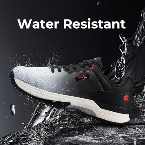 Image of FitVille Wide & Extra Wide Mens Golf Shoes Professional Outdoor Waterproof Spiked Golf Shoes for Men