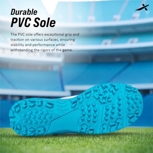 Image of Vector X Bouncer 2.0 Cricket Shoes for Men's - Fast Strap Sporty Synthetic Upper & Mesh | PVC Sole Stud, Lightweight, Comfort & Durability Shoe for All-Round Performance