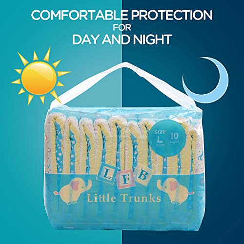 Image of Littleforbig Adult Printed Diaper 10 Pieces - Little Trunks (Large 36 inch-46 inch)