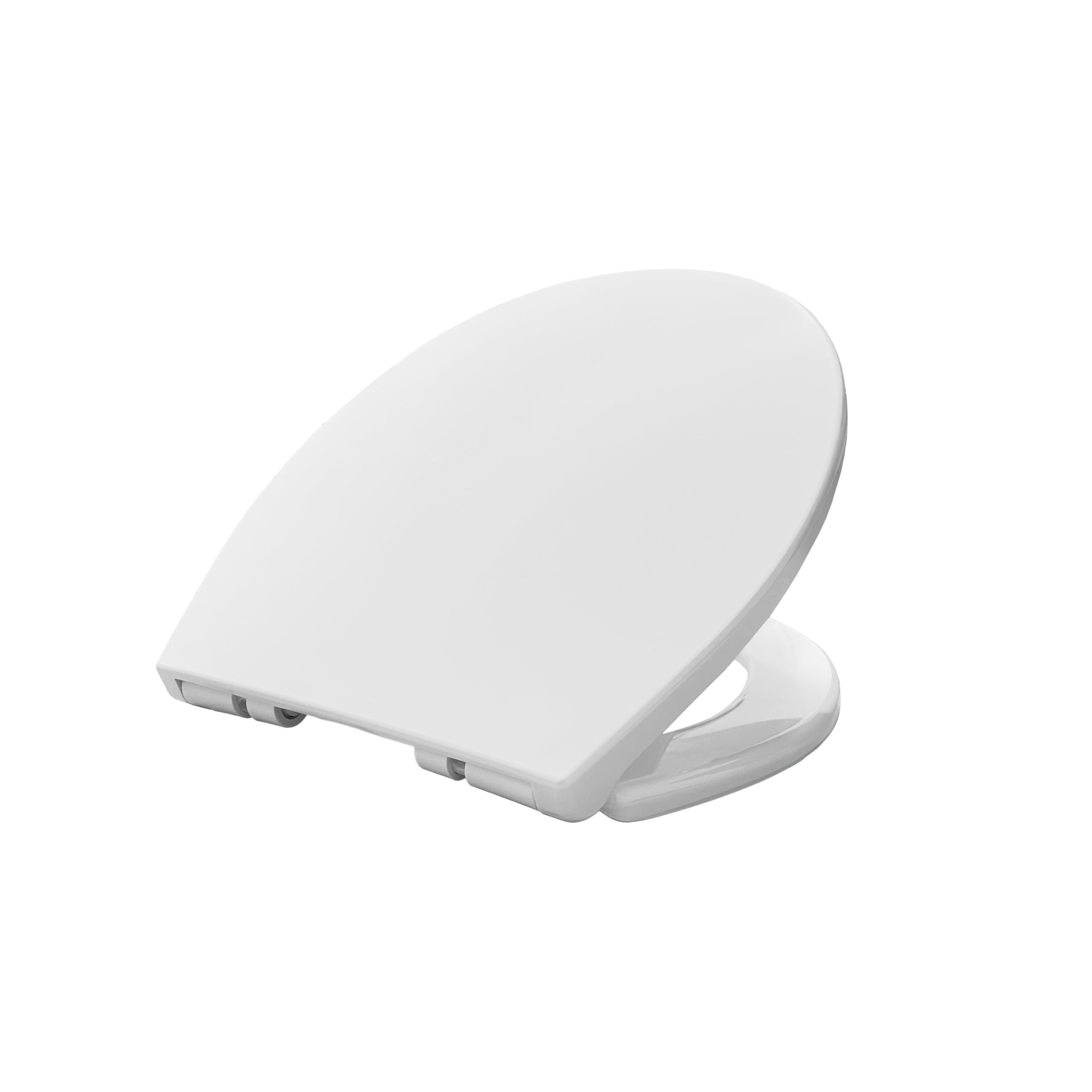 PlumbEZ Soft Close Toilet Seat White โ Top Fixing & Quick Release โ Universal Oval 420ร360mm โ Adjustable Stainless Steel Hinges โ Slow Close WC Seat, Easy Clean, Heavy Duty 1.2 kg โ 5 Year Guarantee
