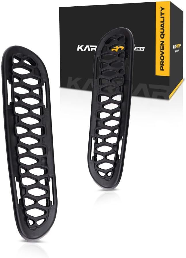 For Dodge Charger 2015-2023 Bumper Cover Molding Driver and Passenger Side | Pair | Rear | Outer | PP Plastic | Vent Molding | Primed | CH1138101, CH1139101 | 68280725AA, 68280724AA