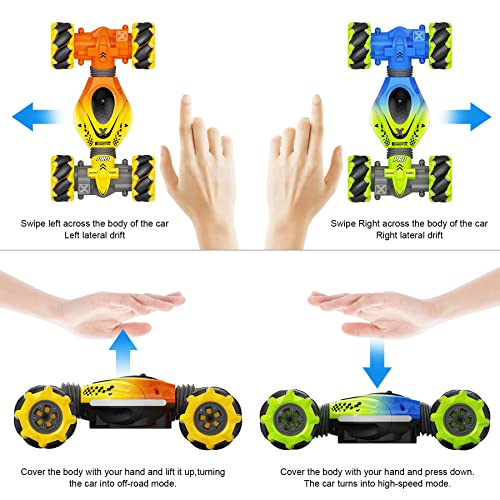 Hscopter Gesture Rc Cars 4Wd Drift Stunt Remote Control Car Twist Offroad Craweler With Gravity Sensor Watch Light Music Kids Toys Gift Prensent For Boy Girl Birthday Chirstams Party Xmas #TOP3