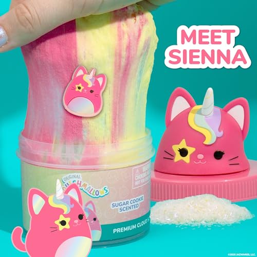 image for Original Squishmallows Sienna the Caticorn Premium Cloud Slime, Sugar 