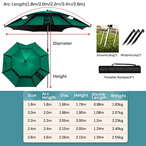 Sombrilla de pesca impermeable de 360 grados y toldo de playa CLSDRZC 3