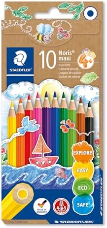 Staedtler - Lápis de colorir - Noris Club Pacote com 10 Maxi 126 ...