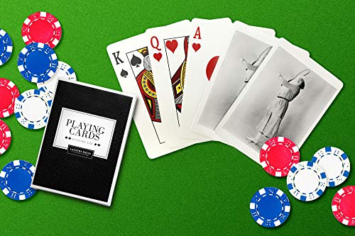 Mazo de 52 cartas Poker Woman Swinging Tennis Raquet miniatura 3