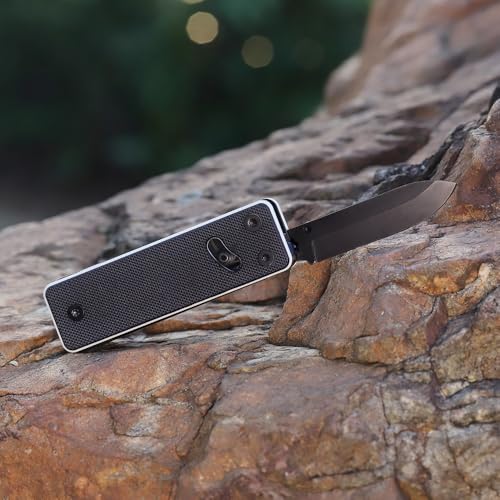 Image of ROXON KS2 Elite Noir Blanc Edge D2 Blade 13 in 1 Mini Multi Tool function pocket knife with big scissor, G10 handle and Pocket clip, good for Camping /Emergencies /EDC Multitool (D2 Steel Blade)