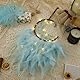 Dremisland Led Traumfänger Mond Handgefertigt Dreamcatcher Bastelset Traumfänger Kinder Grün Federn Wandbehang Ornament für Zuhause Schlafzimmer Wanddekoration Handwerk Geschenk