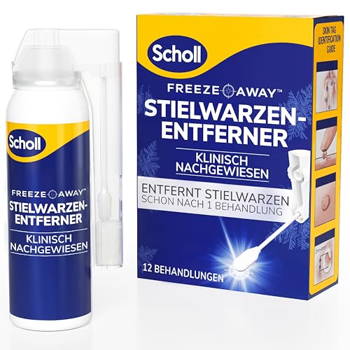 Scholl Freeze Away Stielwarzen-Entferner-Set, entfernt Hautanhängsel in 1 Behandlung, Stielwarzenentfernung an Hals Brust Achsel Achselhöhle Rücken und Leisten klinisch nachgewiesen, 12 Behandlungen