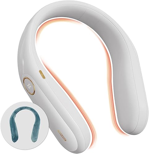ICEBIRDS Calentador de cuello recargable, almohadilla térmica colgante 2021 para cuello, cargador portátil de 8000 mAh, 4 ajustes de calor, terapia