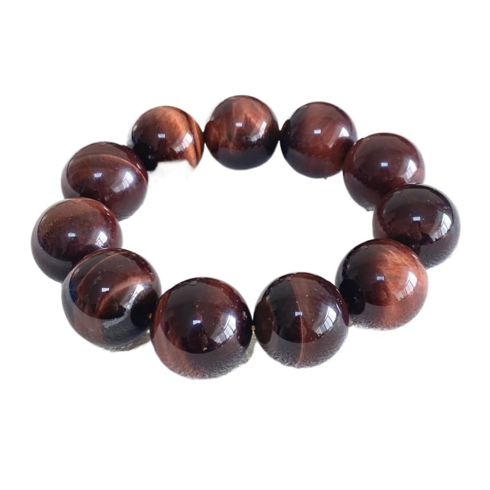 YOPI Bracciale in pietra naturale occhio di tigre tricolore - Gioielli in cristallo curativo for equilibrio e protezione