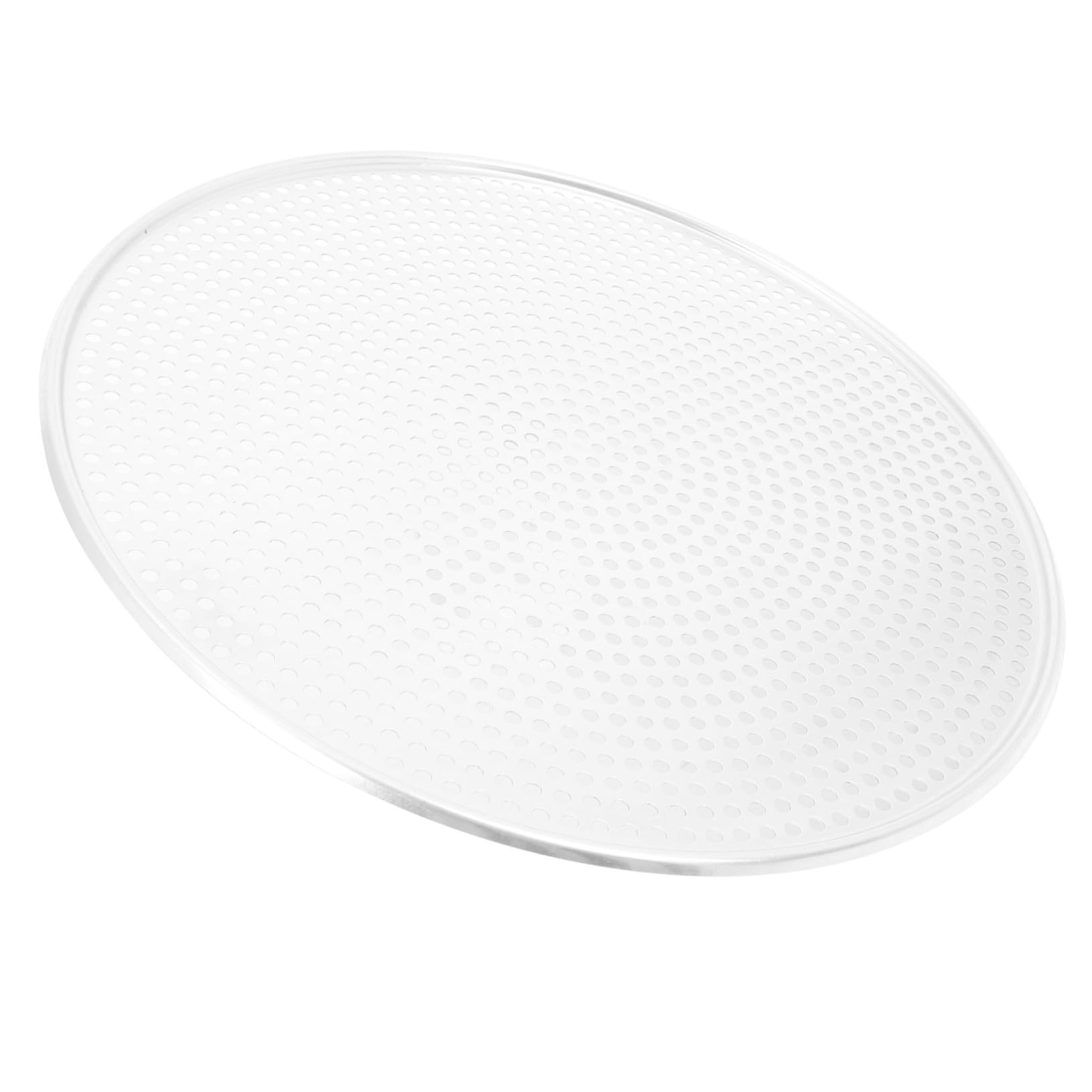 VICASKY Aluminium Pizzablech Runde Backform mit Löchern Backzubehör für Pizza Backen Einfache Reinigung Wiederverwendbar für Ofen und Gefrierschrank