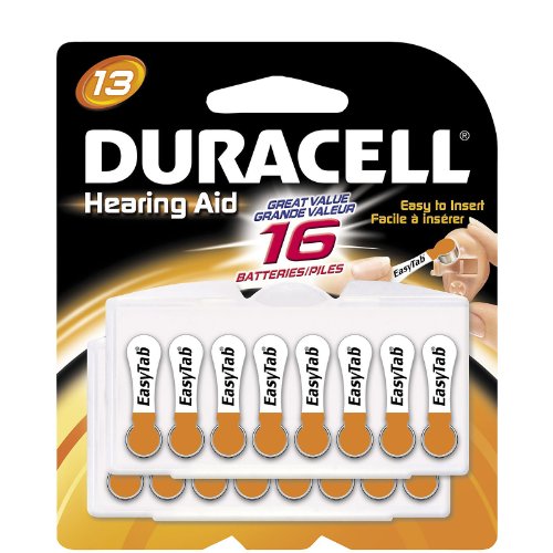 Duracell Easy Tab Hearing Aid Batteries Size 13 (16 batteries)
