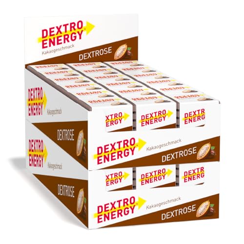 Dextro Energy Traubenzucker Würfel - Kakao Flavour - 36er Vorteilspack - Schnelle Kohlenhydrate für schnelle Energie mit schokoladigem Geschmack, mit Maltodextrin