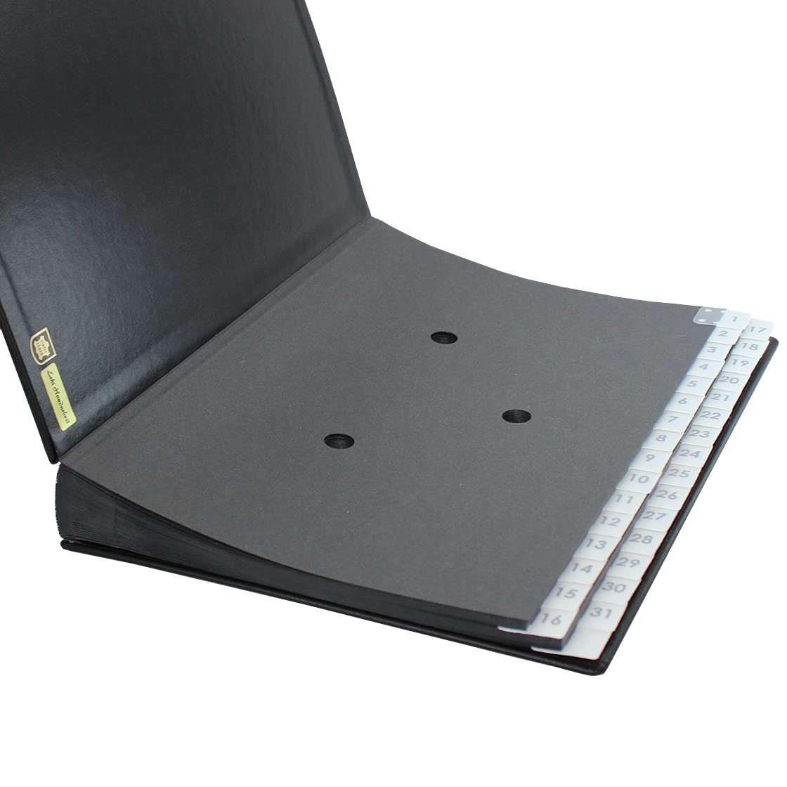Classificatore con indice 1 – 31 NERO Custodia in pelle bovina liscia