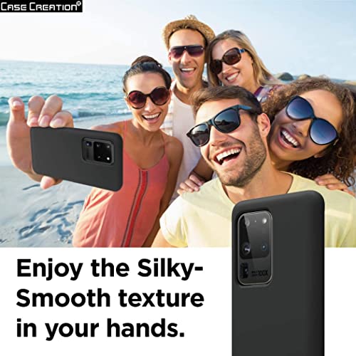 Image of Case Creation Compatible with Realme C3 2021 Back case, Realme C3 Slim Flexible Smart Look case with 360 Camera All Angle Protection (Pure Black)