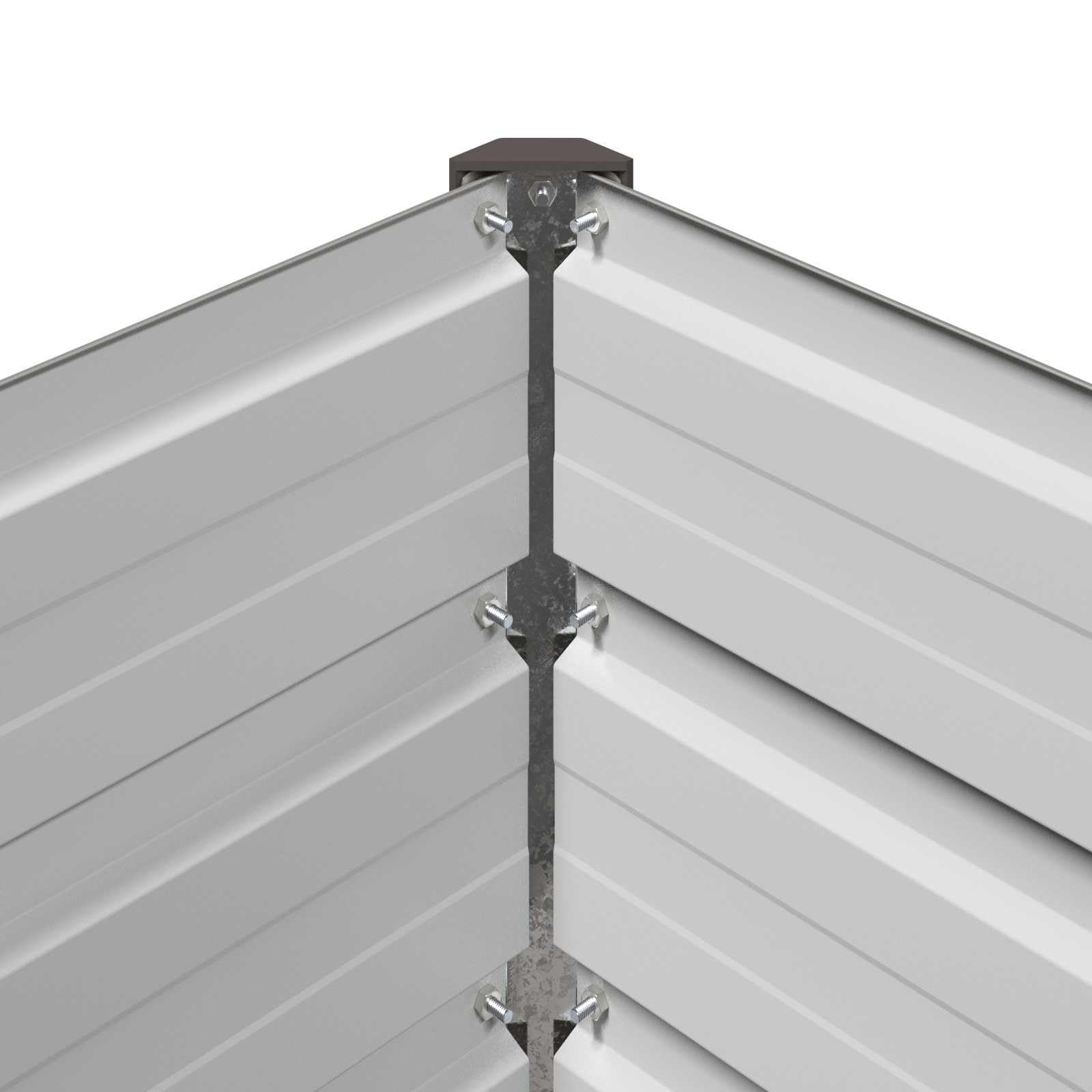 Jardinière surélevée pour jardin, gris, 320 x 40 x 55 cm, en acier laminé à froid, résistante aux intempéries, pour légumes, herbes et fleurs en extérieur