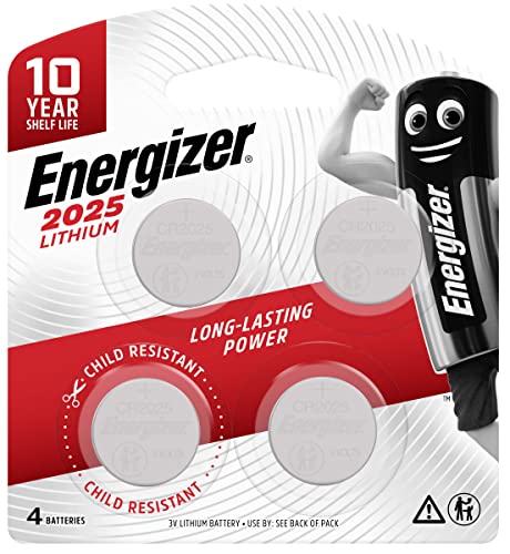 Energizer 2025 Coin Battery, Pack of 4